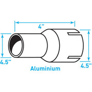 Truck Exhaust Coupler Single 16g, Aluminized Steel - 4.5