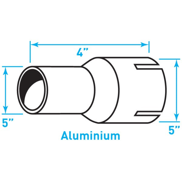 Truck Exhaust Coupler Single 16g, Aluminized Steel - 5"