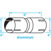 Truck Exhaust Coupler Double 16g, Aluminized Steel - 4