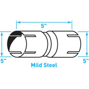 Truck Exhaust Coupler Double 16g, Mild Steel - 5