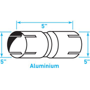 Truck Exhaust Coupler Double 16g, Aluminized Steel - 5