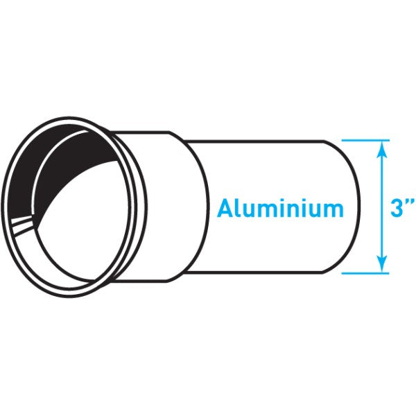 Truck Exhaust 20º Expanded Lipped Flange, Aluminized Steel - 3" Diameter