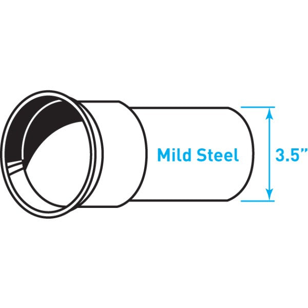 Truck Exhaust 20º Expanded Lipped Flange, Mild Steel - 3.5" Diameter