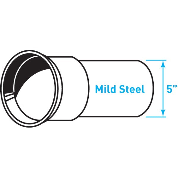 Truck Exhaust 20º Expanded Lipped Flange, Mild Steel - 5" Diameter