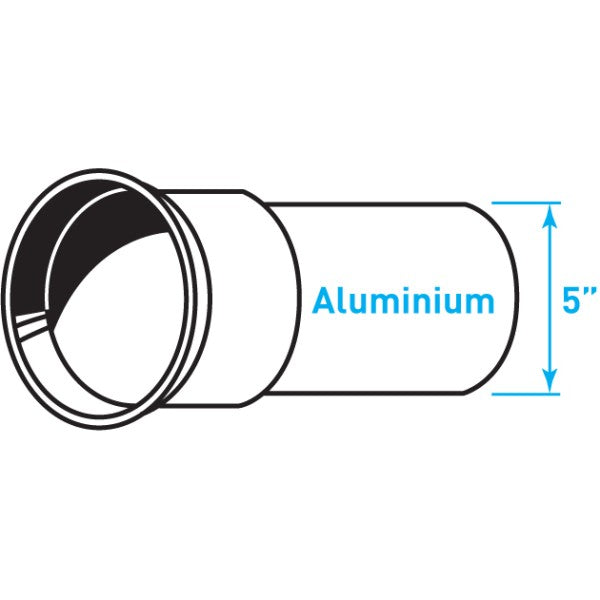 Truck Exhaust 20º Expanded Lipped Flange, Aluminized Steel - 5" Diameter