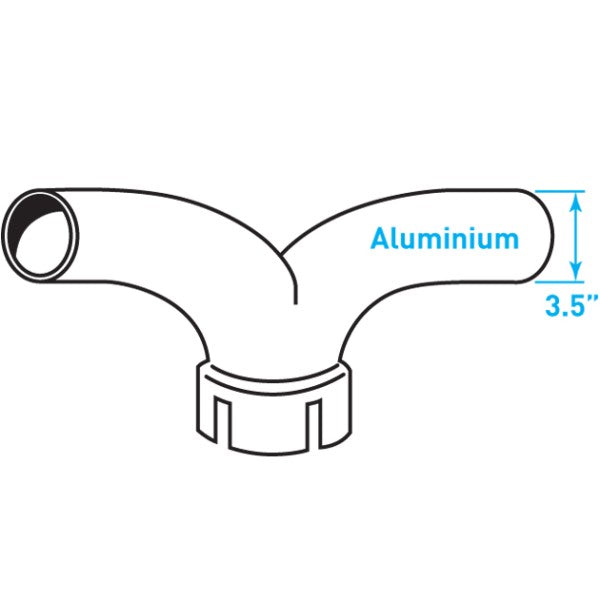 Truck Exhaust Y Junction, Aluminized Steel - 3.5" Diameter