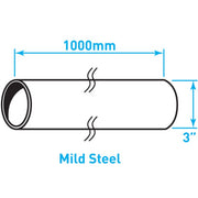 Exhaust Steel Tube Straight , Mild Steel - 3