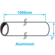 Exhaust Steel Tube Straight , Aluminized Steel - 3