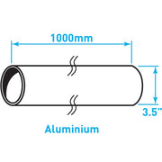 Exhaust Steel Tube Straight , Aluminized Steel - 3.5