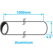 Exhaust Steel Tube Straight , Aluminized Steel - 4.5