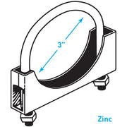 Exhaust Round Band Clamp, Zinc - 3