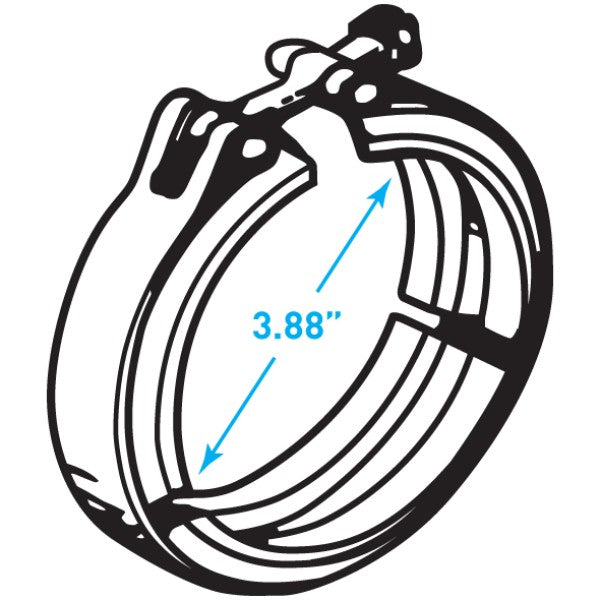 Exhaust V Clamp, Cummins V903/V555 - 3.88"