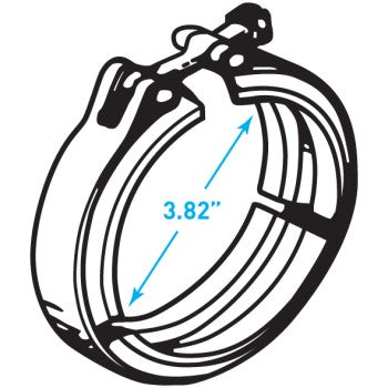 EXHAUST V CLAMP, DETROIT 6-71T/12V-71/8-2T/8-2N - 4.81"