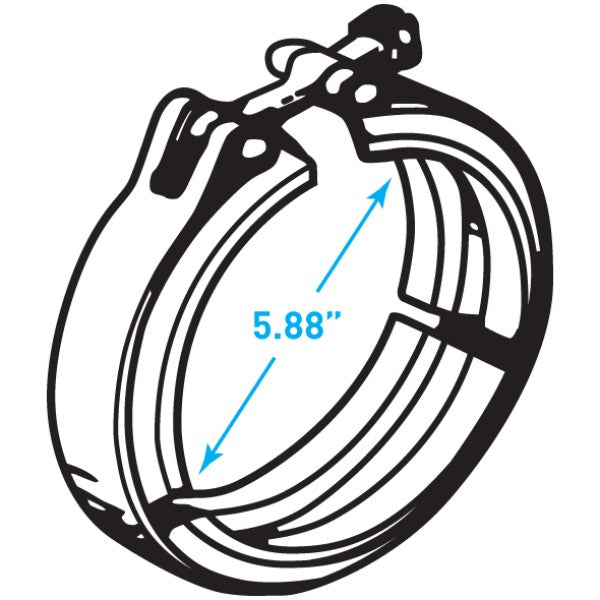 Exhaust V Clamp, CAT 3406 Cummins NTC VT - 5.88