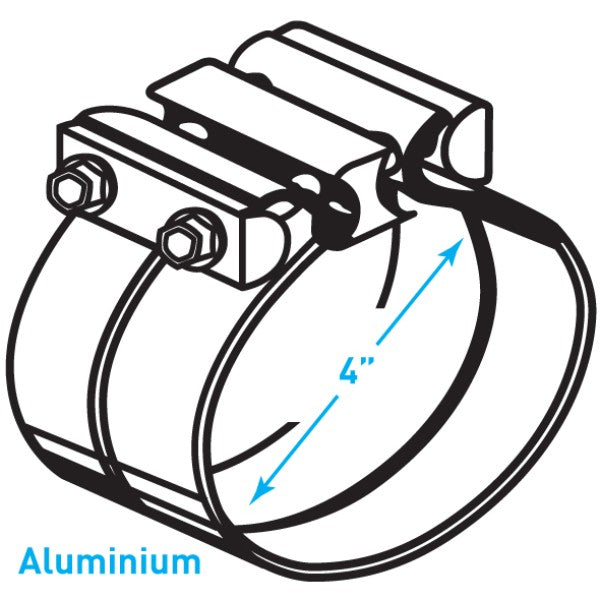 Exhaust Torctite Lap Clamp, Aluminized Steel - 4"