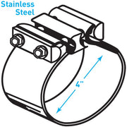 Exhaust Torctite Butt Clamp, Stainless Steel - 4