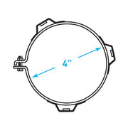 Truck Exhaust Pipe / Guard Bracket (B), Stainless Steel - 4