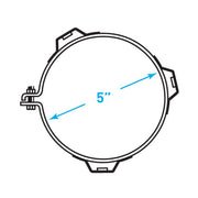 Truck Exhaust Pipe / Guard Bracket (B), Stainless Steel - 5