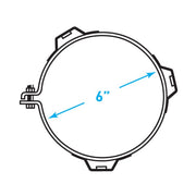 Truck Exhaust Pipe / Guard Bracket (B), Stainless Steel - 6