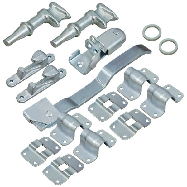 Door Lock Kit. Suit 34mm Pipe - Zinc Plated