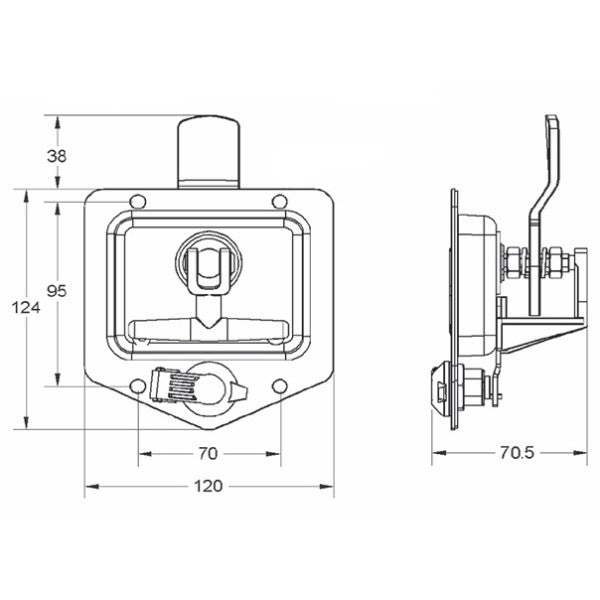 T Lock Heavy Duty - Stainless Steel