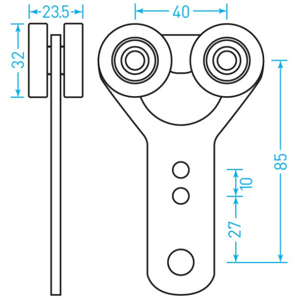 Curtain Roller - Easy Glide Double Bearing