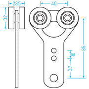 Curtain Roller - Easy Glide Double Bearing