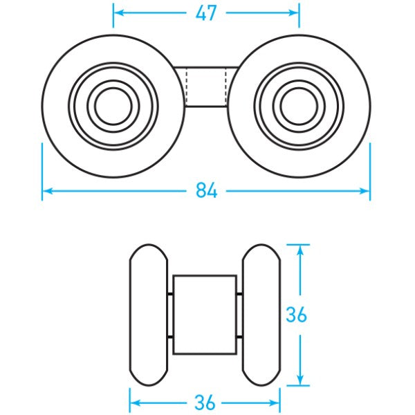 Carriage Sliding Post Roller - Vawdrey