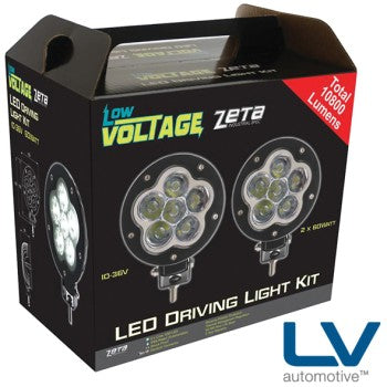 LV ZETA INDUSTRIAL SPEC LED DRIVING LIGHT KIT - 2 X 5400 LUMENS