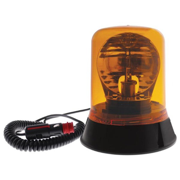 LV Halogen Rotating Beacon With Magnetic Base - Amber