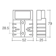 Narva Heavy Duty 175 Amp Connector Housing with Copper Terminals