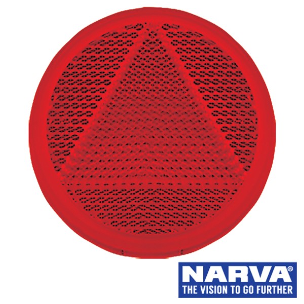 Round Retro Reflector Self Adhesive 65mm - Red