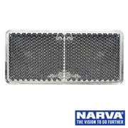 Clear Retro Reflector with Self Adhesive 94 x 44mm - White
