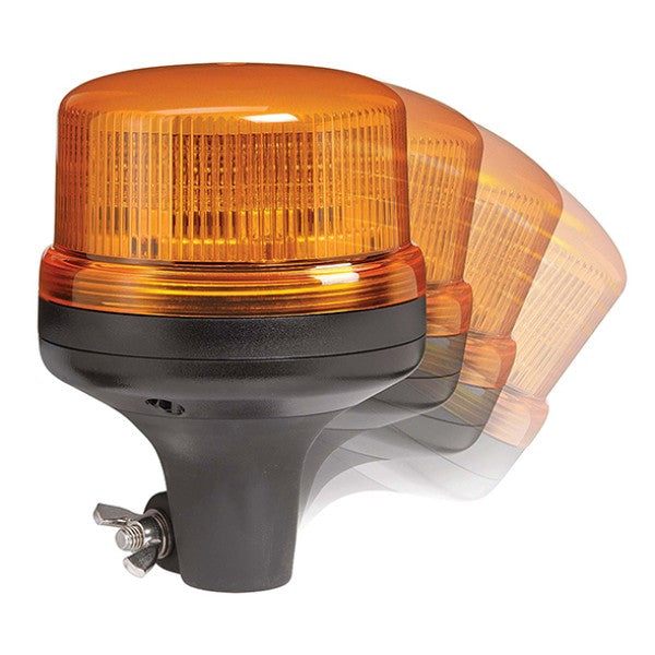 NARVA Eurotech Low Profile LED Strobe/Rotating Light With Flexible Pipe Mount - Amber (Class 1)