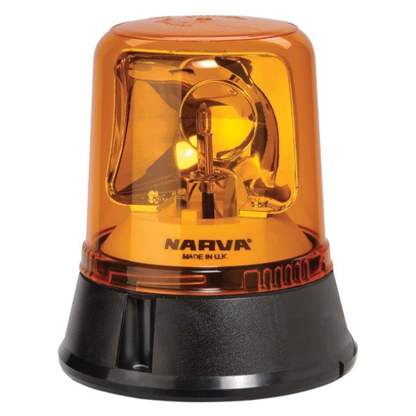 NARVA Halogen Optimax Rotating Beacons With Fixed Mount Base - Amber