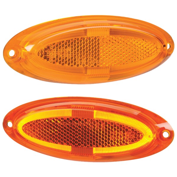 Narva Model 21 LED Marker Lamps with In-Built Retro Reflector - 124 x 45mm