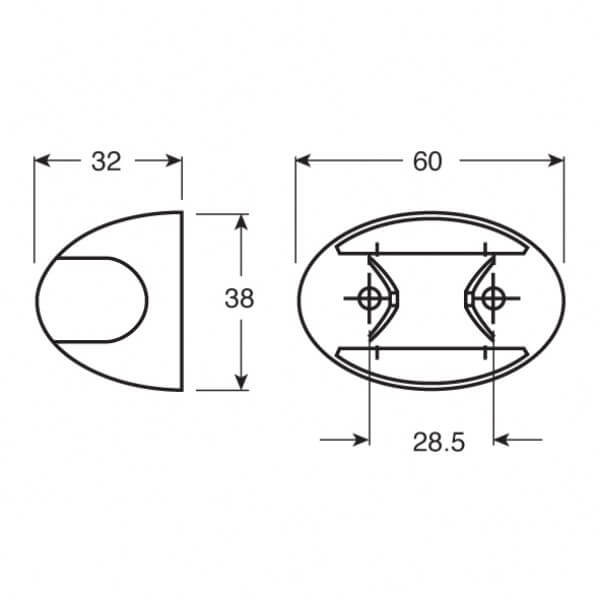 DURALED CAB MARKER INDICATOR - AMBER