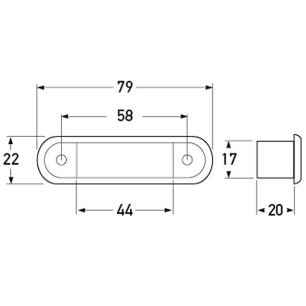 HELLA LED FRONT CAB MARKER LAMP - AMBER ILLUMINATED