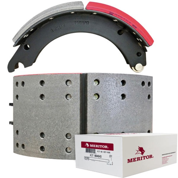 MERITOR-EUCLID MG2 LINED BRAKE SHOE - 4705 Q PLUS MERITOR STEER - 15" X 7". COMES WITH HARDWARE