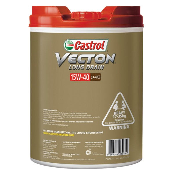 Castrol Vecton Long Drain 15W-40 CK-4/E9 Engine Oil 20L - 3418174