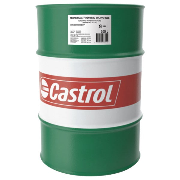 Castrol Transmax ATF Dex / Merc Multivehicle Transmission Fluid 205L - 3429063