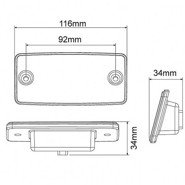 EL1517 LED Cab Marker Lamp 350x350