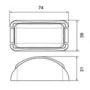 LED Marker Lamps Rectangle dia 600x600