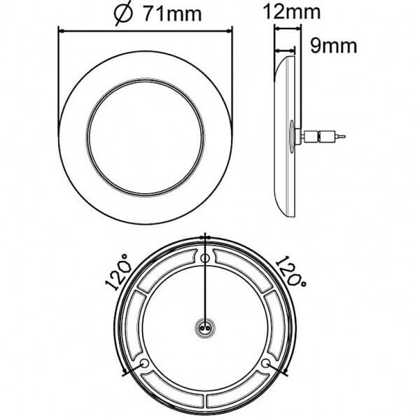 EL1522 LED Round Marker Lamp 350x350