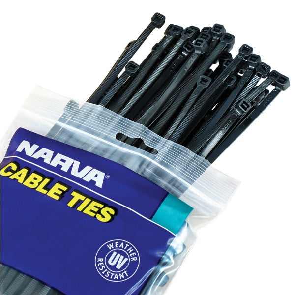 Black Cable Ties - 7.6mm x 370mm / Pack 10