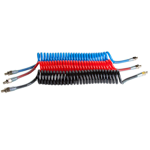 SHORT TAIL HI PERFORMANCE POLY U AIR COILS TRI PACK RED.BLUE .BLACK 3.6M