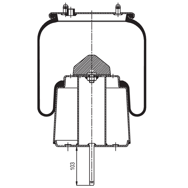 Air Spring Assembly - Scania Bus Rear. L94 & K230 / Bus