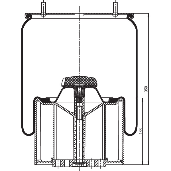 Air Spring Assembly - BPW D36 c/w Piston 05.429.42.26.0 / Trailer