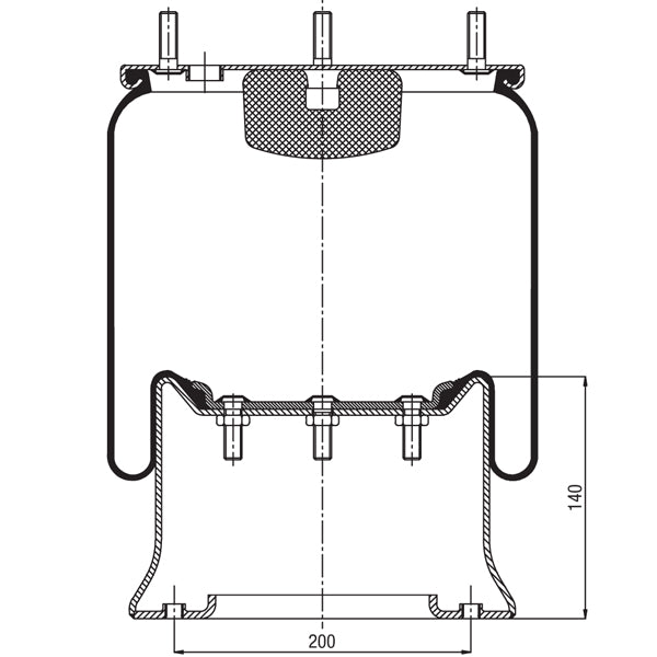 Air Spring Assembly - ROR, Stefair 11T / Truck, Trailer