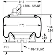 Air Spring Assembly - Kenworth Air Glide 200, 1998 To May 2013 / Truck